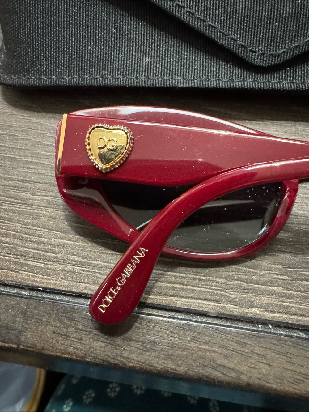 Dolce & Gabbana Women's Deep Red Oval Sunglasses - Picture 5 of 7